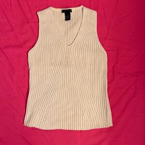 Vintage The Limited Cream Sleeveless Knit Top